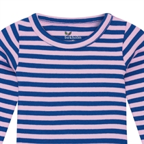 BIRKHOLM Stribet Rib Body Kobolt Blå & Baby Lyserød